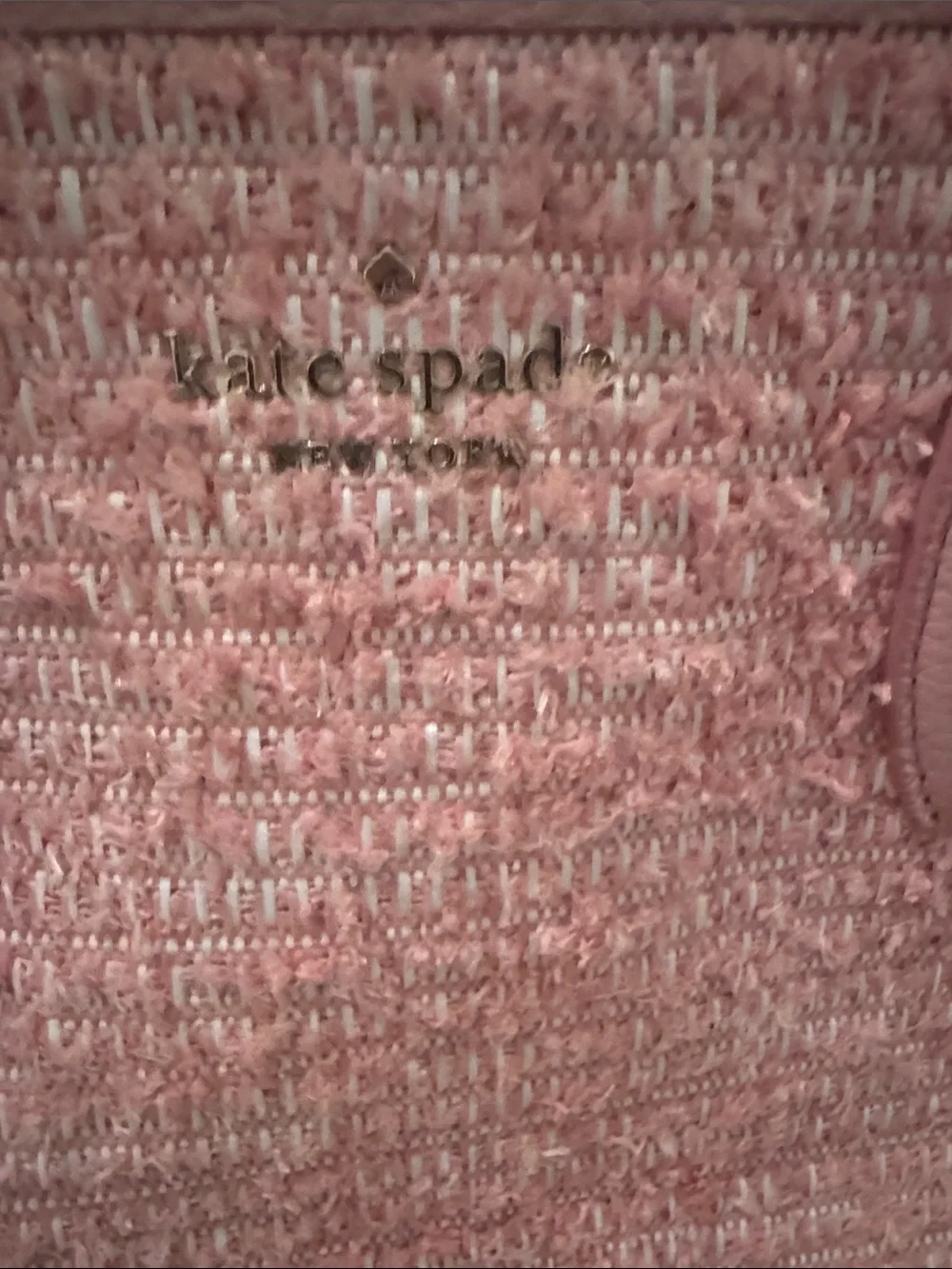kate spade Pink Tweed Satchel with Tassel